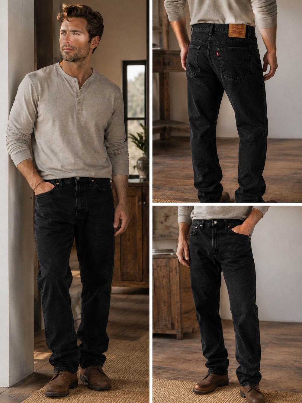 Levi's® Men's Black Straight-Leg Jeans